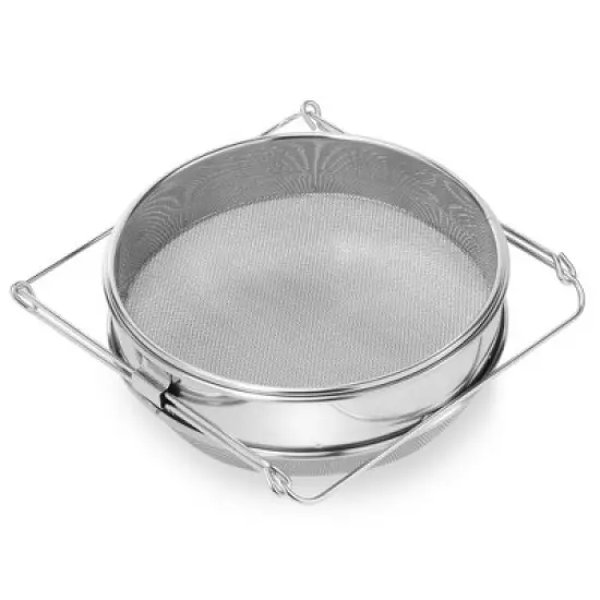 Honey Keeper Honey Strainer Double Sieve #304 Stainless Steel with Mesh Filter Screen for Beekeeping image {1}