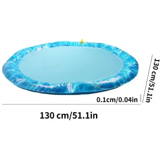 Allforpaws Non-Slip Splash Pad for Kids and Dog, Sprinkler Fun Pool Mat for Summer image {12}