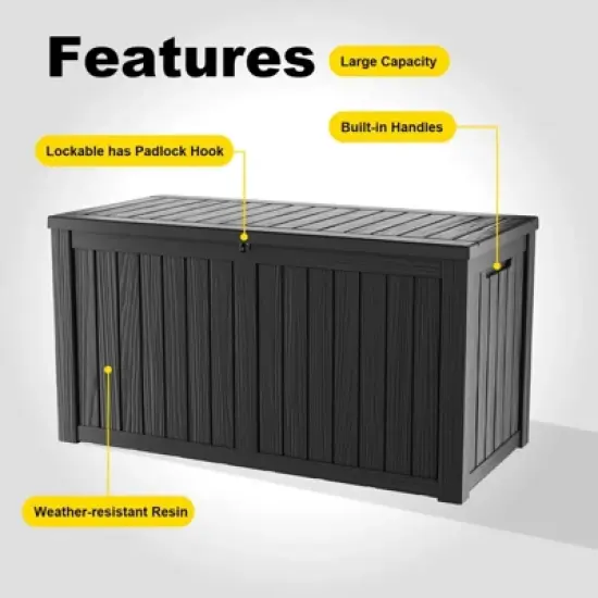 Chic Crate - CycloneDefend 150Gal - Miami-Dade Certified HDPE w/ TriGuard & UV50+ - Hurricane-Proof Pool/Patio Lockbox image {4}