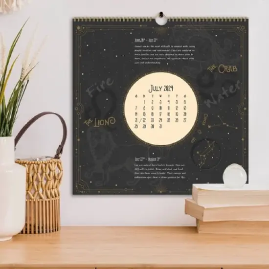 Lang 2024 Wall Calendar 12"x12" Die-Cut Zodiac image {4}