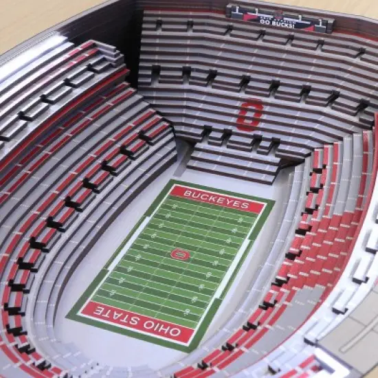 NCAA Ohio State Buckeyes 100th 25-Layer StadiumViews Lighted End Table image {2}