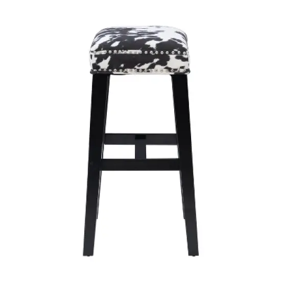 Walt Backless Barstool Wood - Linon image {3}