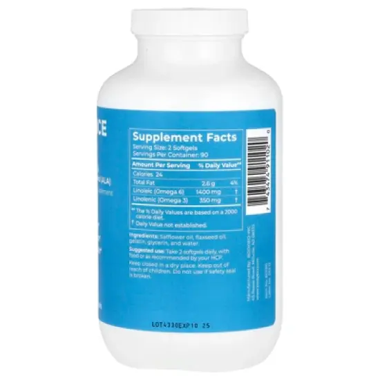 BodyBio Balance Oil, Linoleic Acid (LA) & Linolenic Acid Blend (ALA), 180 Softgels image {1}
