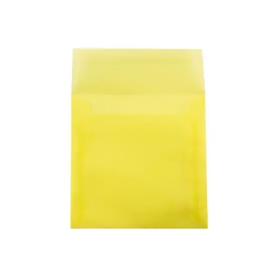 JAM Paper 5.5x5.5 Square Translucent Vellum Invitation Envelopes Primary YW PACV506 image {1}