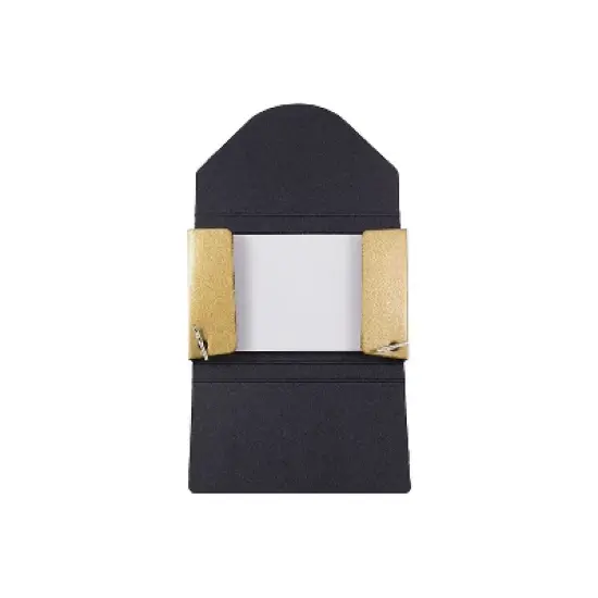 JAM Paper Colorful Business Card Holder Case with Round Flap Matte Gold Chipboard Sold Individually image {2}