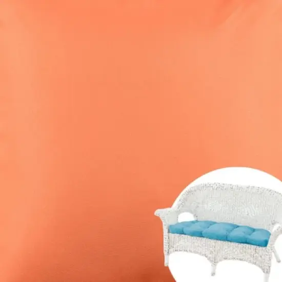 The Lakeside Collection Solid Outdoor Cushion Collection - Terr Cotta Wicker Settee image {2}