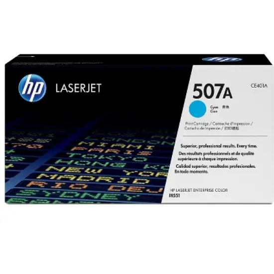 HP 507A Cyan Original LaserJet Toner Cartridge, ~6,000 pages, CE401A image {7}