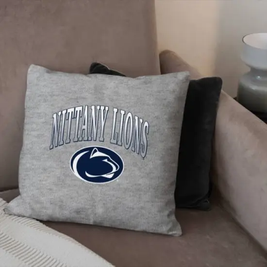 NCAA Penn State Nittany Lions 16" Heather Gray Sweatshirt Pillow image {2}