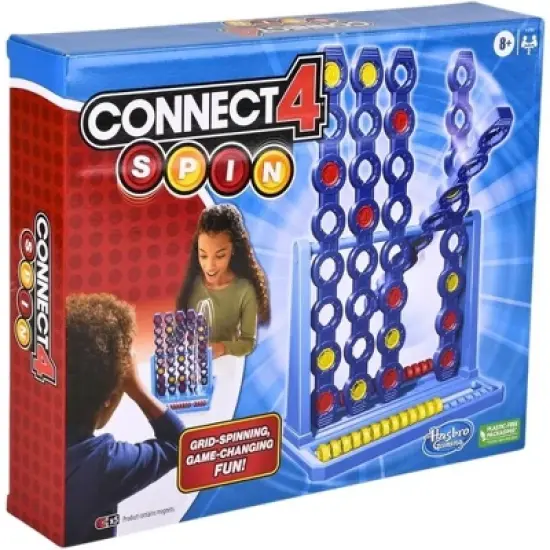 Hasbro Connect 4 Spin Game, Features Spinning Connect 4 Grid, 2 Player Board Games for Family and Kids Ages 8 and Up image {3}