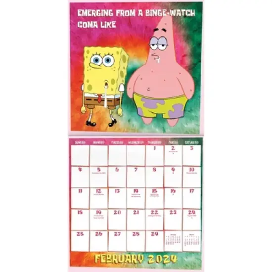 Trends International Inc. 2023-24 Wall Calendar 12"x12" Nickelodeon SpongeBob SquarePants image {2}