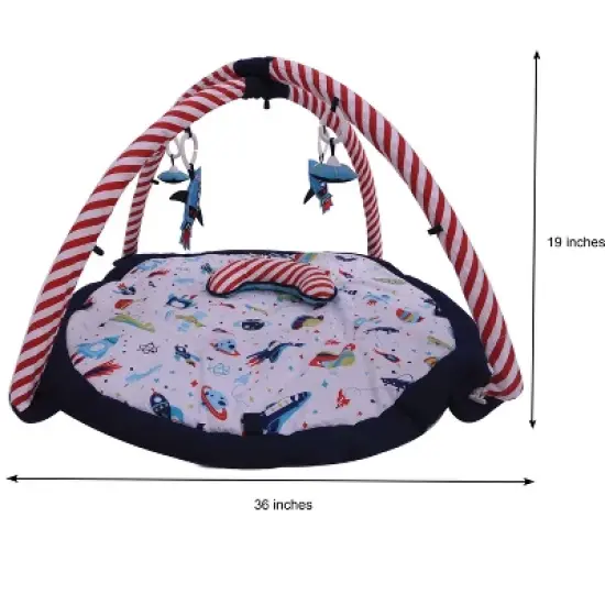 Bacati - Baby Activity Gyms & Playmats (Airspace Aqua/Red/Orange/Green/Navy) image {5}