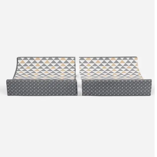 Bacati - Woodlands Gray/Beige Gray Triangles Neutral Cotton C.P.C image {5}