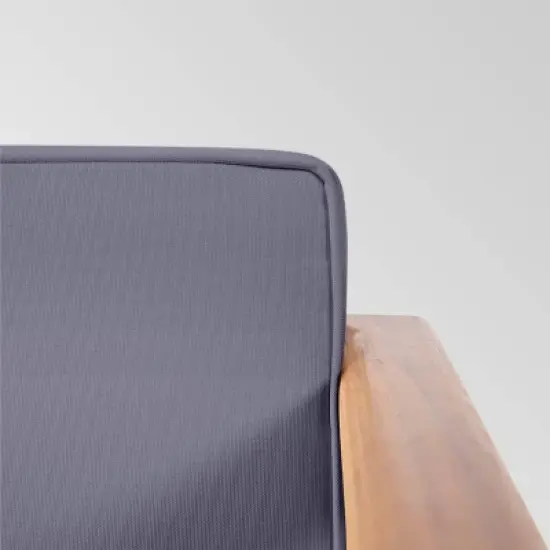 Aston 4pk Acacia Wood Mid-Century Modern Club Chairs - Teak/Gray - Christopher Knight Home image {2}