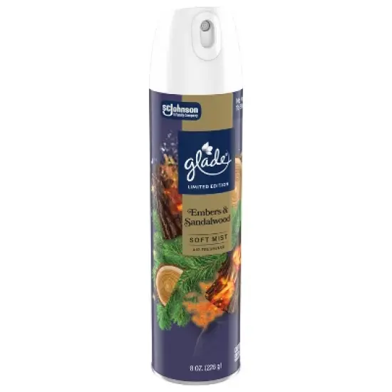 Glade Compressed Gas Air Freshener Aerosol - Embers & Sandalwood - 8oz image {10}
