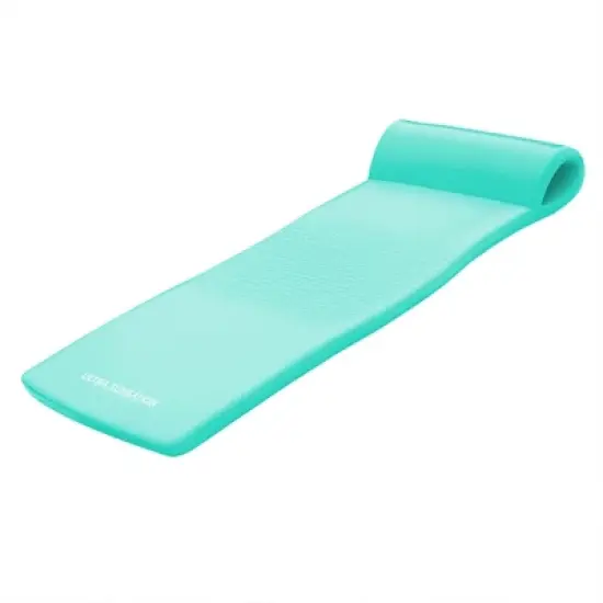 TRC Recreation Ultra Sunsation 2.5" Thick Vinyl Coated Foam Pool Lounger Swim Float Mat with Roll Pillow for Head and Neck Support image {10}
