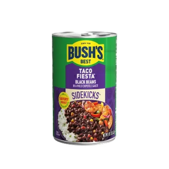 Bush's Sidekicks Taco Fiesta Black Beans - 15.1oz image {5}