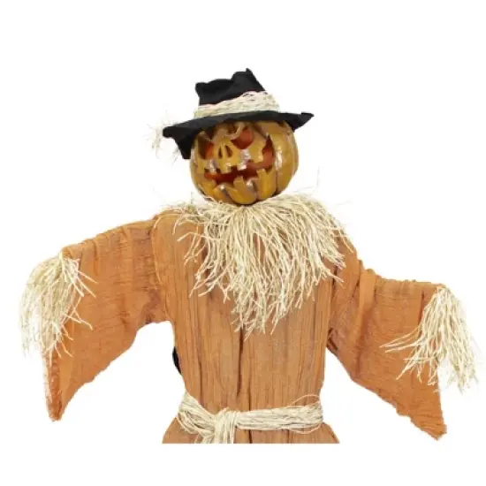 Northlight Lighted and Animated Jack-O'-Lantern Scarecrow Halloween Decoration - 6' image {2}