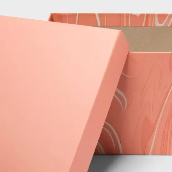 Small Square Box Marble pattern Peach Colorway - Spritz&trade; image {2}