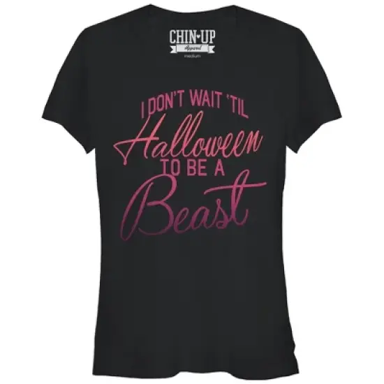 Junior's CHIN UP Halloween Beast T-Shirt image {2}