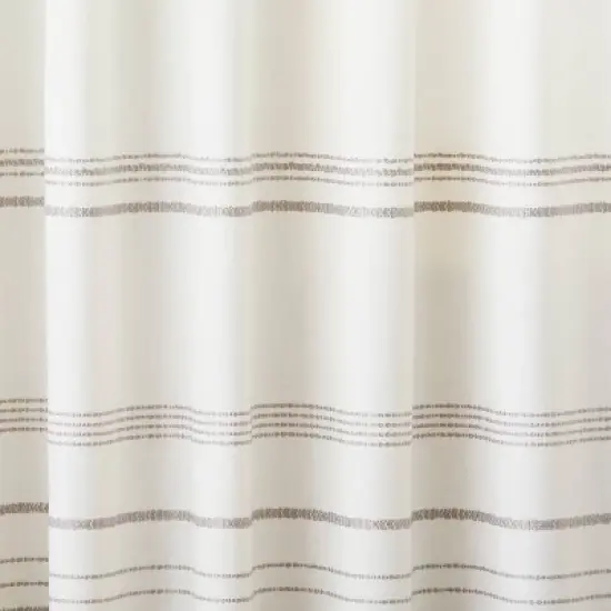 Engineered Hem Stripes Curtain Panel Cream/Gray - Hearth & Hand&trade; with Magnolia image {1}