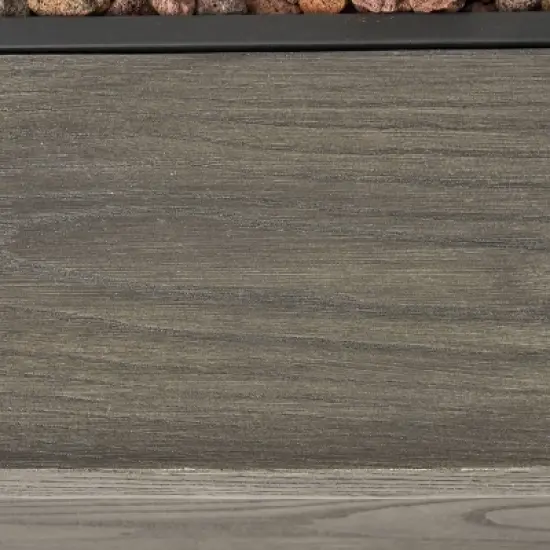 Anchorage Outdoor 50000 BTU Light Weight Concrete Rectangular Fire Pit Wood Pattern Gray - Christopher Knight Home image {8}