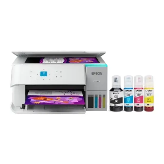 Epson EcoTank ET-2980 Wireless All-in-One Color Supertank Printer - White: Automatic 2-Sided Printing, Borderless Photos, Print From Mobile Device image {7}