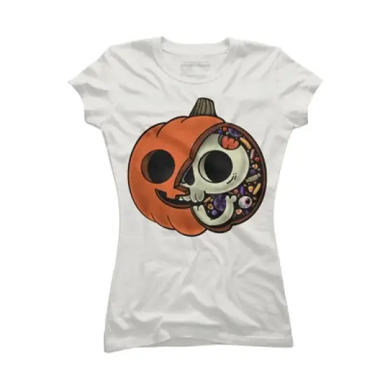 Junior's Design By Humans Halloween Anatomy By ppmid T-Shirt image {5}