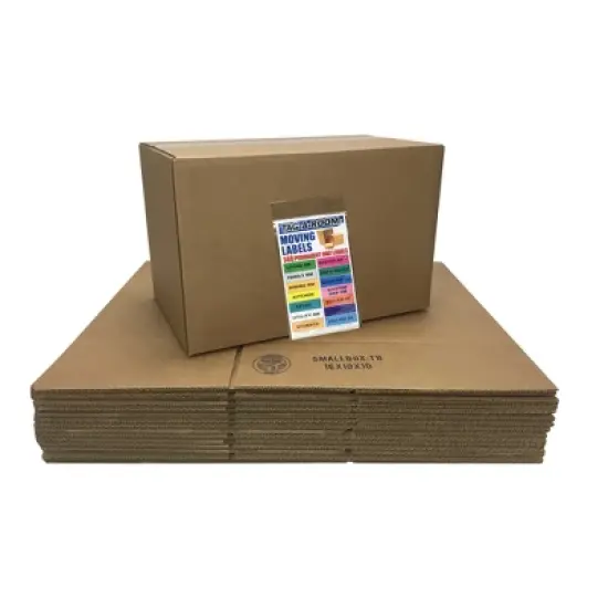 UBMOVE Moving Box Combo 16 Medium, 16 Small, & Labels image {3}