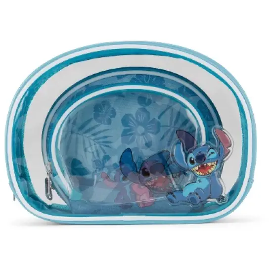 Lilo and Stitch 3 PC Cosmetic Case Set - Clear Blue image {1}