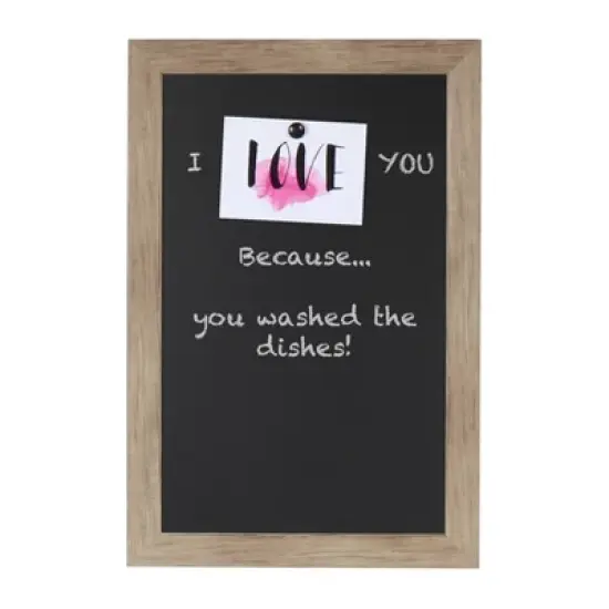 27" x 18" Beatrice Framed Magnetic Chalkboard Rustic Brown - DesignOvation image {3}