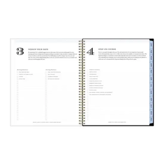 Day Designer 2024 Planner 8.5"x11"  Weekly/Monthly Clear Pocket Cover Wild Blooms Black image {9}