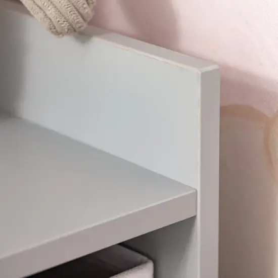 HOMCOM Wooden Kids Cabinet Freestanding Corner Storage Drawer Toys Clothes Books Organizer Dresser Children Bookcase Display Shelf Wardrobe for Bedroom with Anti-toppling Hardware Drawers image {4}