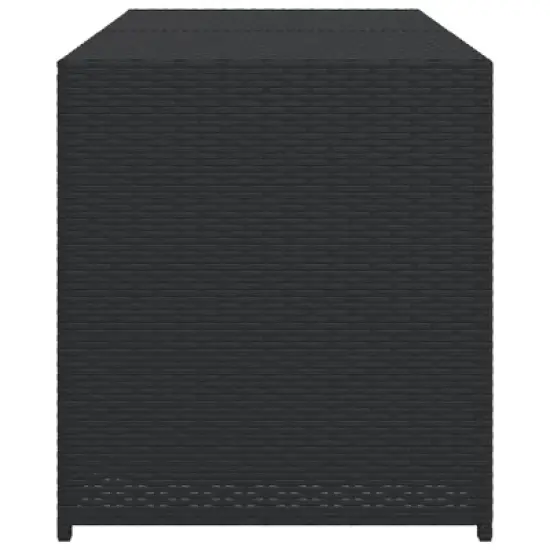 vidaXL Garden Storage Box Black 74.8 Gallon Poly Rattan image {4}