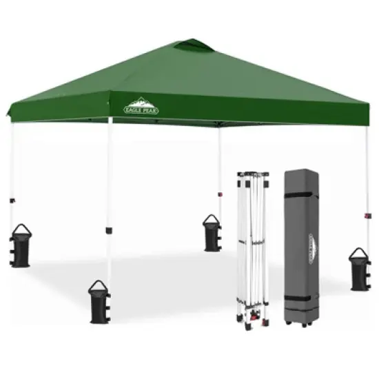 EAGLE PEAK 10x10 Pop Up Canopy Instant Tent w/ 4 Weight Bags image {25}