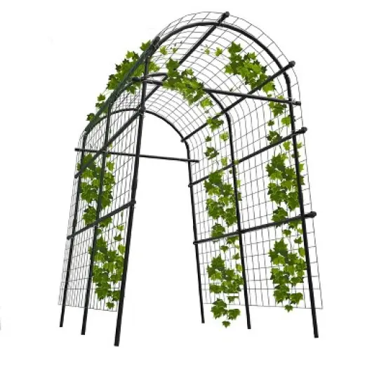 Garden Arch Trellis 7.5FT &ndash; Extra Tall Metal Pergola Arbor with Polyethylene-Coated Steel, Adjustable Width, for Climbing Plants & Outdoor D&eacute;cor image {5}