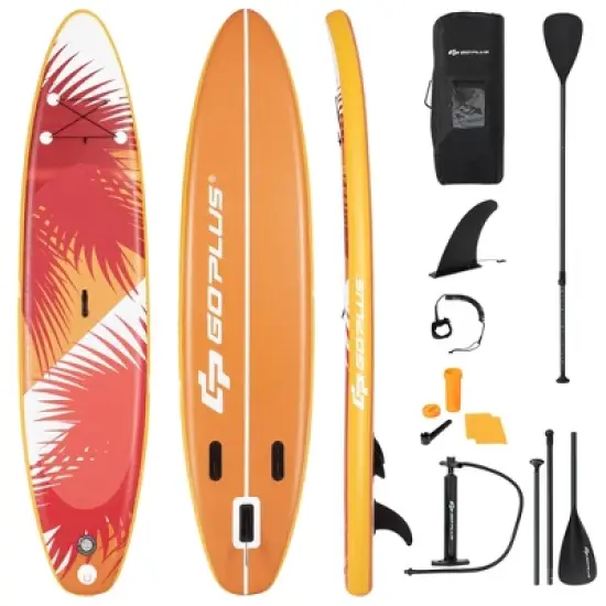 Costway 10.5' Inflatable Stand Up Paddle Board Surfboard W/ Aluminum Paddle Pump image {11}