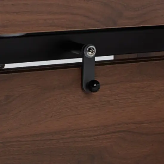 55 Downing Street Modern Distressed Walnut Wood Rectangular Dining Table 59 1/4" x 35 1/2" Brown 2-Leaf Extension for Spaces Living Room Dining Room image {3}