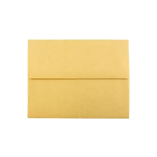 JAM Paper A2 Metallic Invitation Envelopes 4.375 x 5.75 Stardream Gold GCST608 image {2}