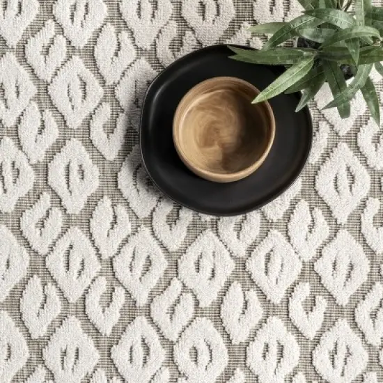 nuLOOM Stacey Textured Modern Geometric Indoor/Outdoor Patio Area Rug image {5}