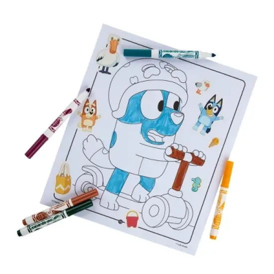 Crayola Bluey Color & Sticker Activity Set: Creative Coloring Book for Kids with Markers & Stickers, 32 Pages image {4}
