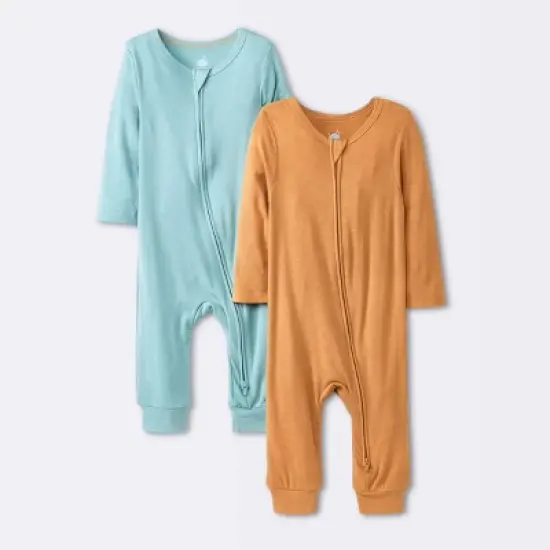 Baby Boys' 2pk Premium Romper - Cloud Island&trade; Green image {5}