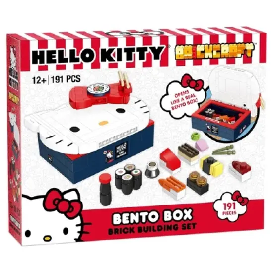 Brickcraft Sanrio Hello Kitty Bento Box 191 Piece Brick Building Set image {1}