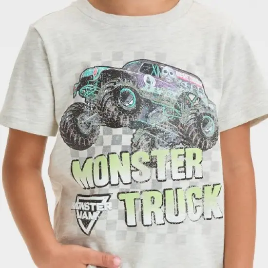 Toddler Boys' Monster Jam T-Shirt - Beige image {1}