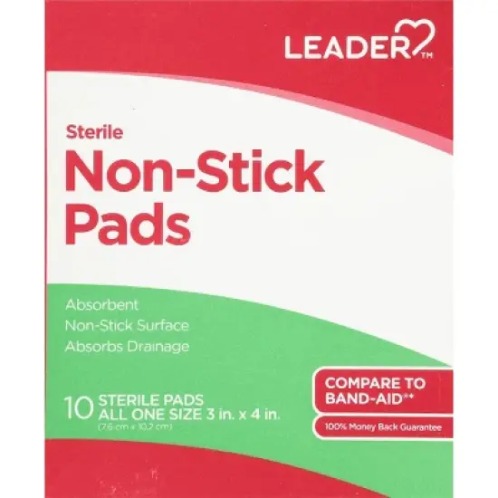 Leader Sterile Non-Stick Pads 10 ea image {3}