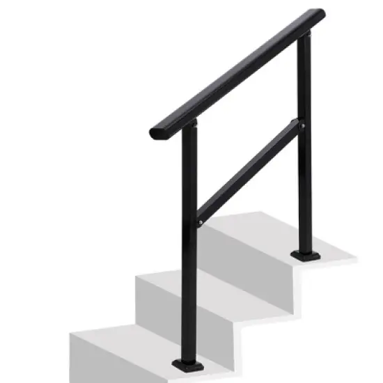Handrails Fits 1 to 4 Steps,Outdoor Handrails Adjustable Height Stair Handrail image {8}