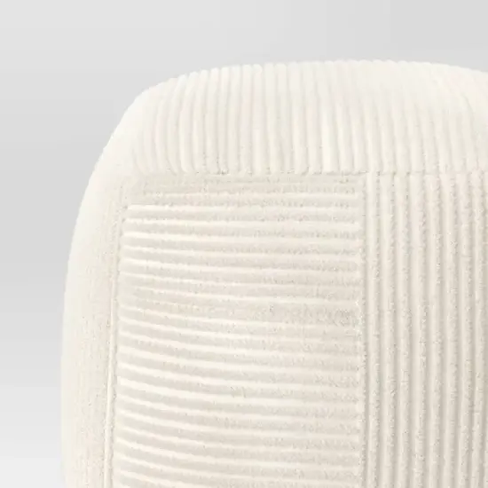 Ribbed Pouf Ottoman Cream - Room Essentials&trade; image {3}
