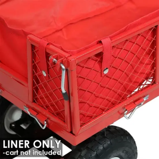 Sunnydaze Outdoor Lawn and Garden Weather-Resistant Heavy-Duty Polyester Utility Wagon Cart Protective Liner image {4}