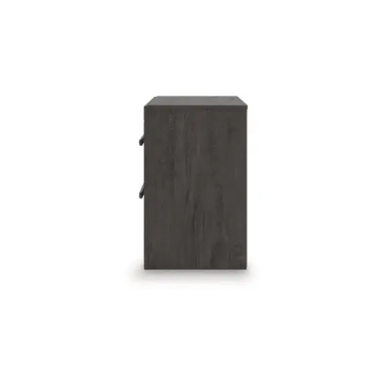 Signature Design by Ashley Prendonea Smooth Gliding 2 Drawer Night Stand, Charcoal image {5}