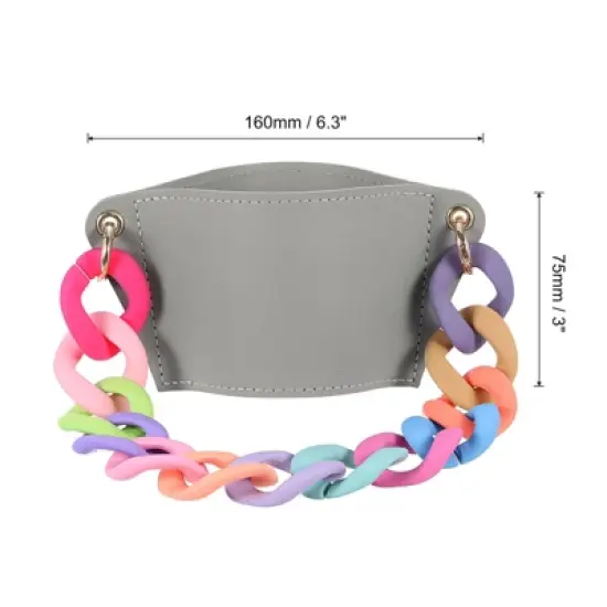 Unique Bargains PU Leather Portable Multicolored Strap Sports Water Bottle Carrier Holder 6.3" x 3" image {1}