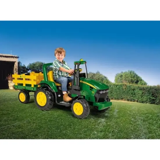Peg Perego John Deere 12V Heavy Duty Tractor Powered Ride-On image {3}